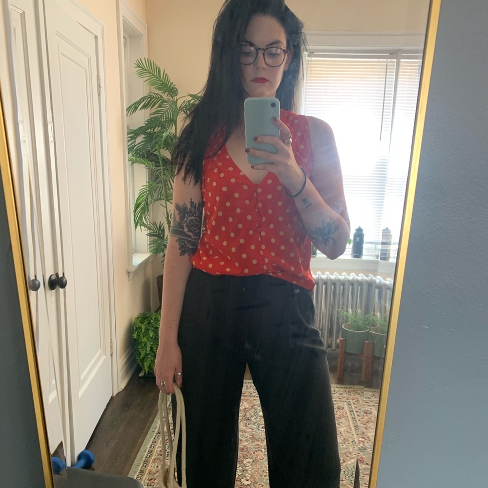 Polka dot blouse